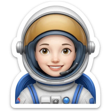 cosmonaut woman sticker
