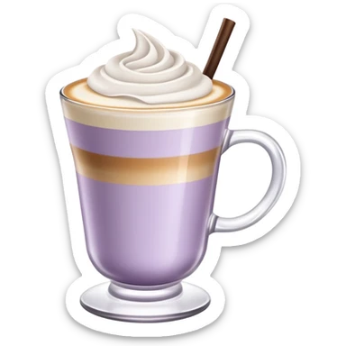 Pale purple coffe Latte  sticker