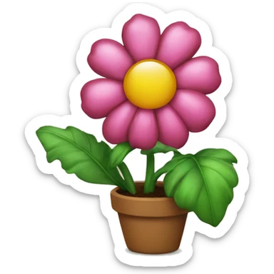 Blume im Topf sticker