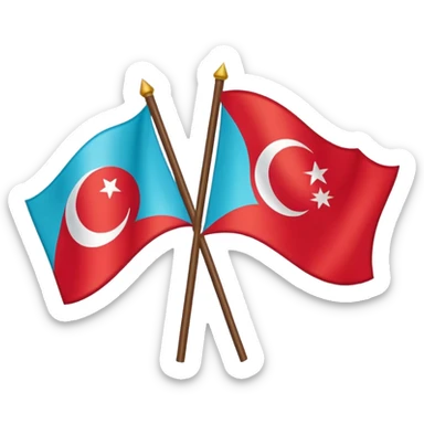 Turkic flags sticker