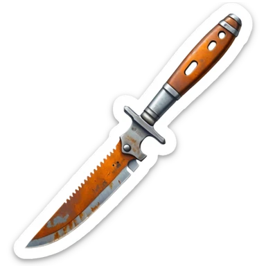 Rusty knife sticker