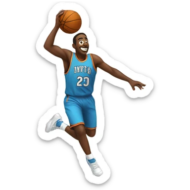 man jump shot sticker