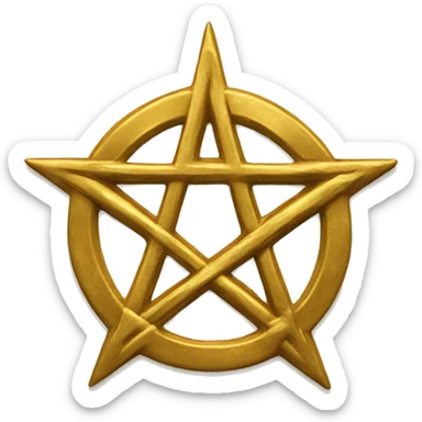 golden pentacle sticker