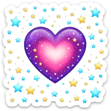 Love and stars sticker