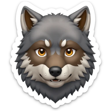 Wolf that is manly sticker