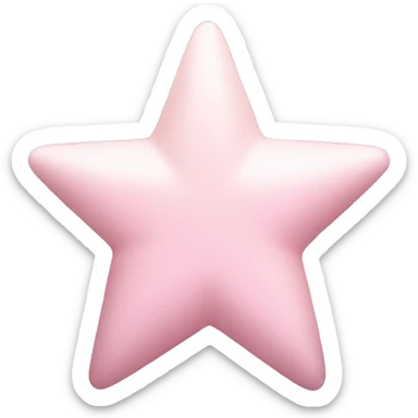 Pastel pink star sticker