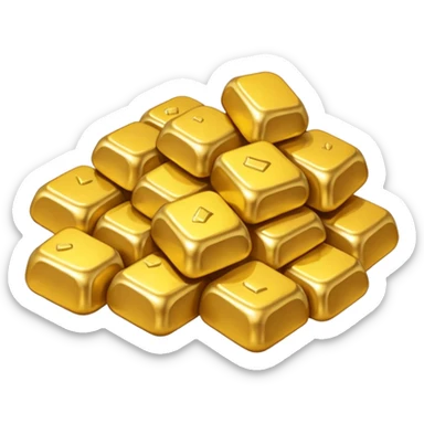 Gold nuggets sticker