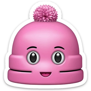 gorro de  egresados color rosa sticker