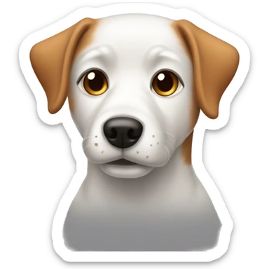 Whit and cinnamon medium dog with short hair sticker