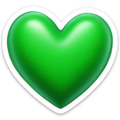 Corazón verde sticker