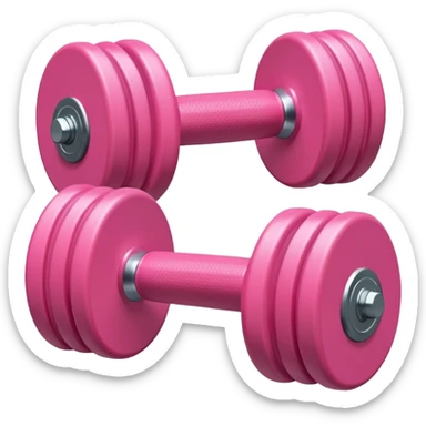 Light pink dumbbells sticker