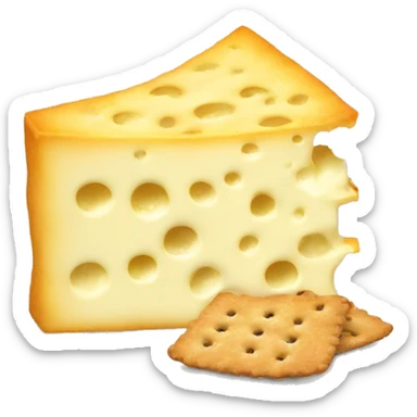 Cheese cream and crackers sticker
