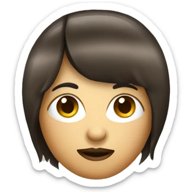 Female potato with split bangs  sticker