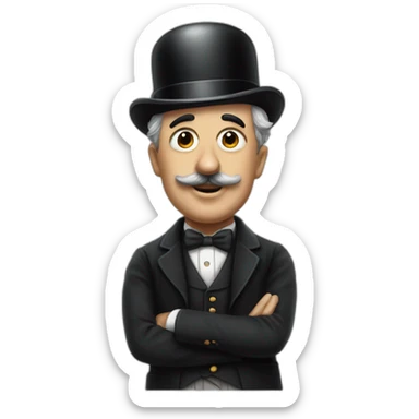 charlie chaplin without hat sticker