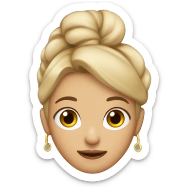 Mulher loira cabelos compridos olhos castanhos claro com sacolas em maos sticker