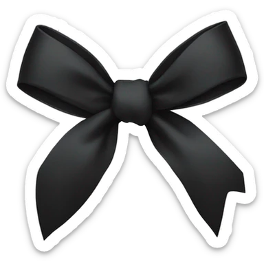 Black bow sticker