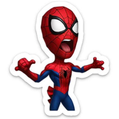 Spiderman as hardcore vocalist sticker