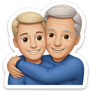 father-in-law and son-in-law hugging sticker