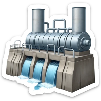 hydroelectric power station sticker