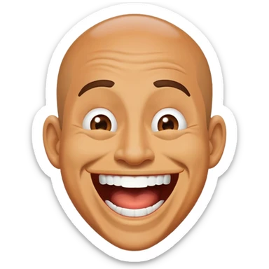 A man laugh ridiculous  sticker