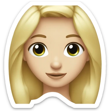 Two best friends, both wing bangs, one blonde with blue eyes and the other brown hair with green eyes sticker