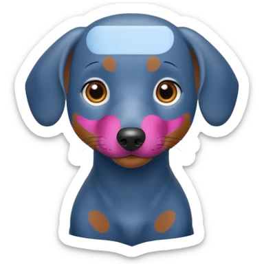 blue Dachshund sticker