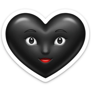 Coeur noir sticker
