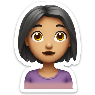 Girl shrugging  sticker