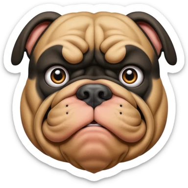 black bulldog Y3 sticker