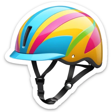 A vibrant bike helmet  sticker