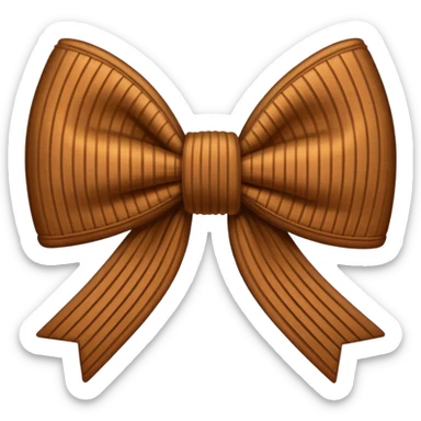 Corduroy bow ribbed texture sticker