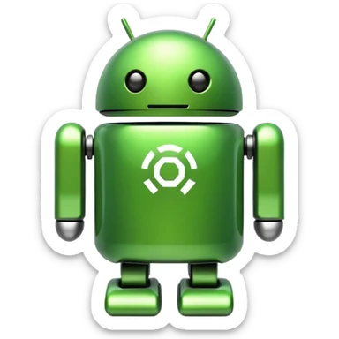 android robot logo sticker