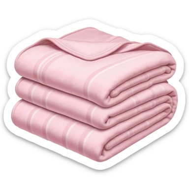Light pink folded blanket sticker