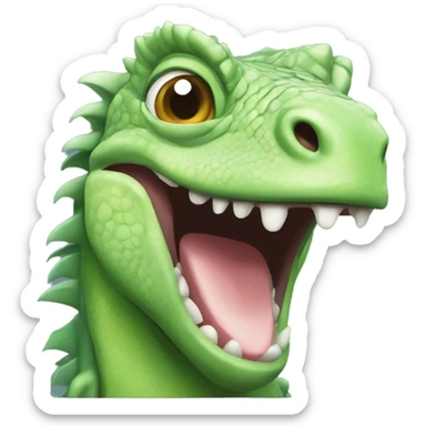Iguana grinning sticker