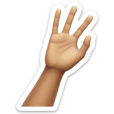 hand reaching out expectingly sticker