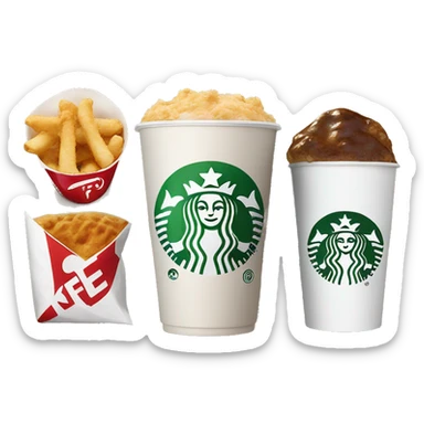 KFC and Starbucks at 3am sticker