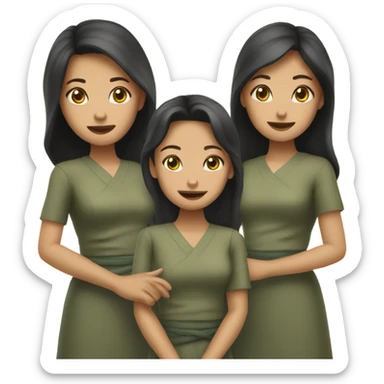 3 sisters vietnameses sticker
