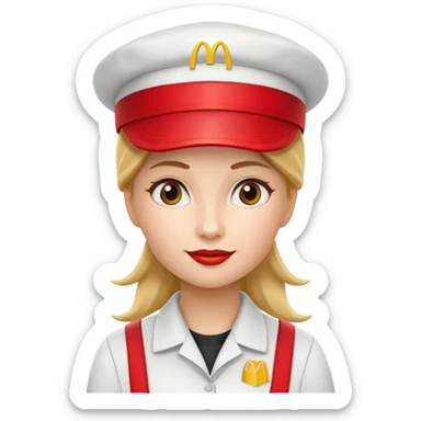 Girl McDonald’s worker sticker