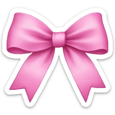 pink bow  sticker