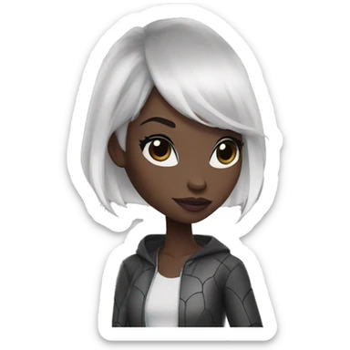 Black girl stylish spider gwen sticker