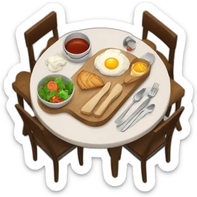 Table de restaurant avec des plats sticker