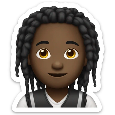 black kid with dreads sticker