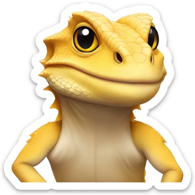 Yellow Bearded Dragon sticker