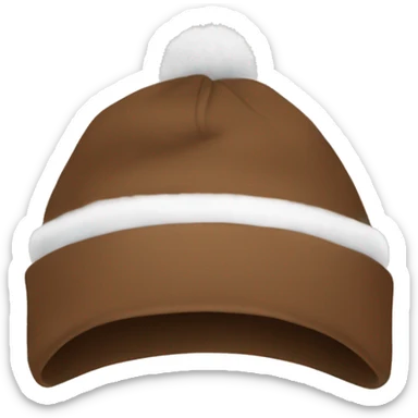 brown winter hat no person sticker