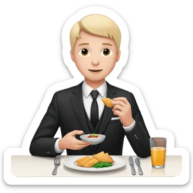 someone who eats in restaurants high above the city
 sticker