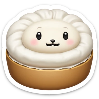 one NORMAL steamed bun WITH NO FACE!!! just a NORMAL STEAMED BUN!!! sticker