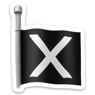 A flag with a red background and a white circle inte middle and make a black plus sign on it and no pole sticker