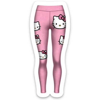 Realistic ultra Detailed Hello kitty patterned leggings sticker