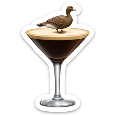 Espresso martini with goose sticker