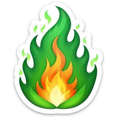 green fire sticker
